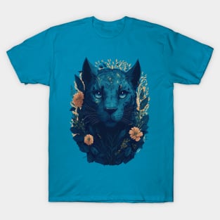 Panther with flowers T-Shirt